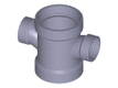 Sanitary Tee - Double Reducing